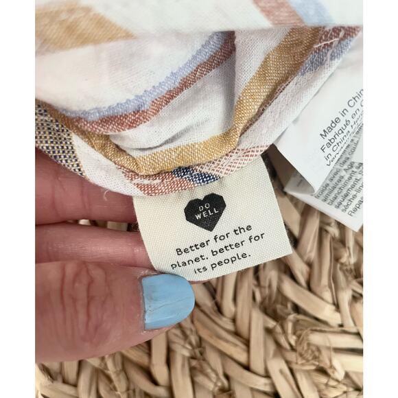 Madewell Womens Linen Cotton Pull-on Shorts  Rainbow Stripe Size XS - Picture 8 of 10